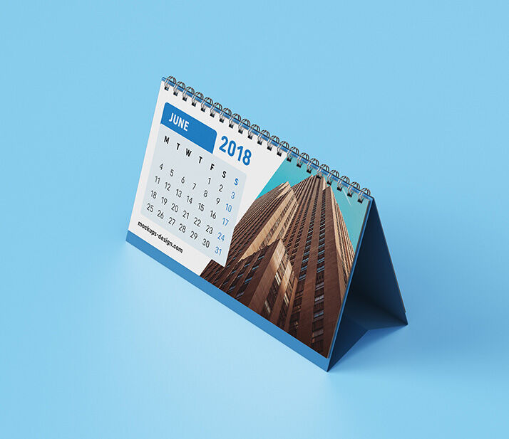 Three Different Dimension of Table Calendar Mockup FREE PSD