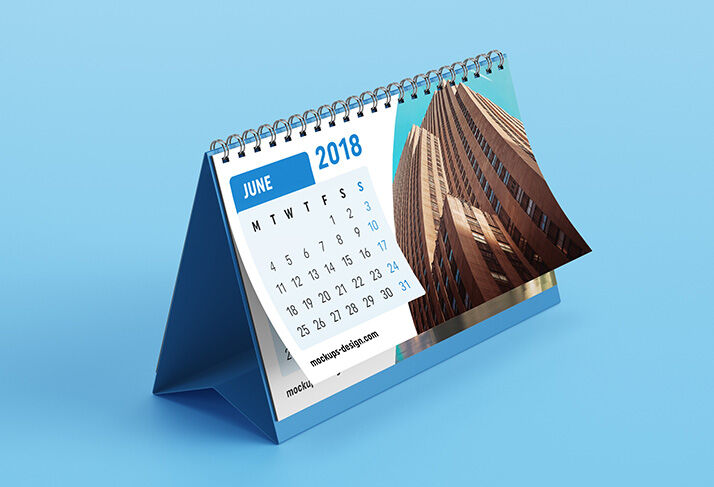 Three Different Dimension of Table Calendar Mockup FREE PSD