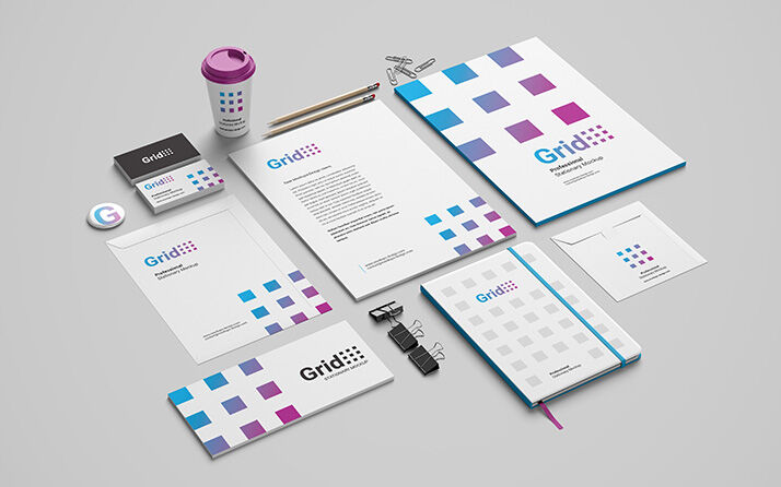 Three Different Views of a Modern Stationery Mockup FREE PSD
