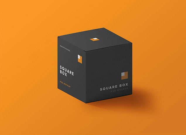 Three Square Packaging Box Mockup FREE PSD