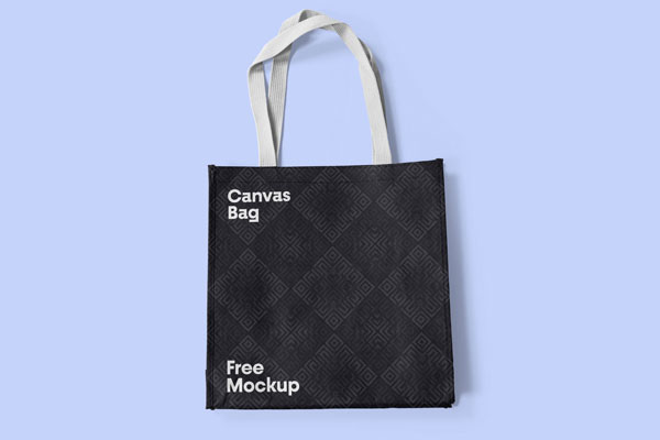 Top Shot of a Canvas Bag Mockup FREE PSD