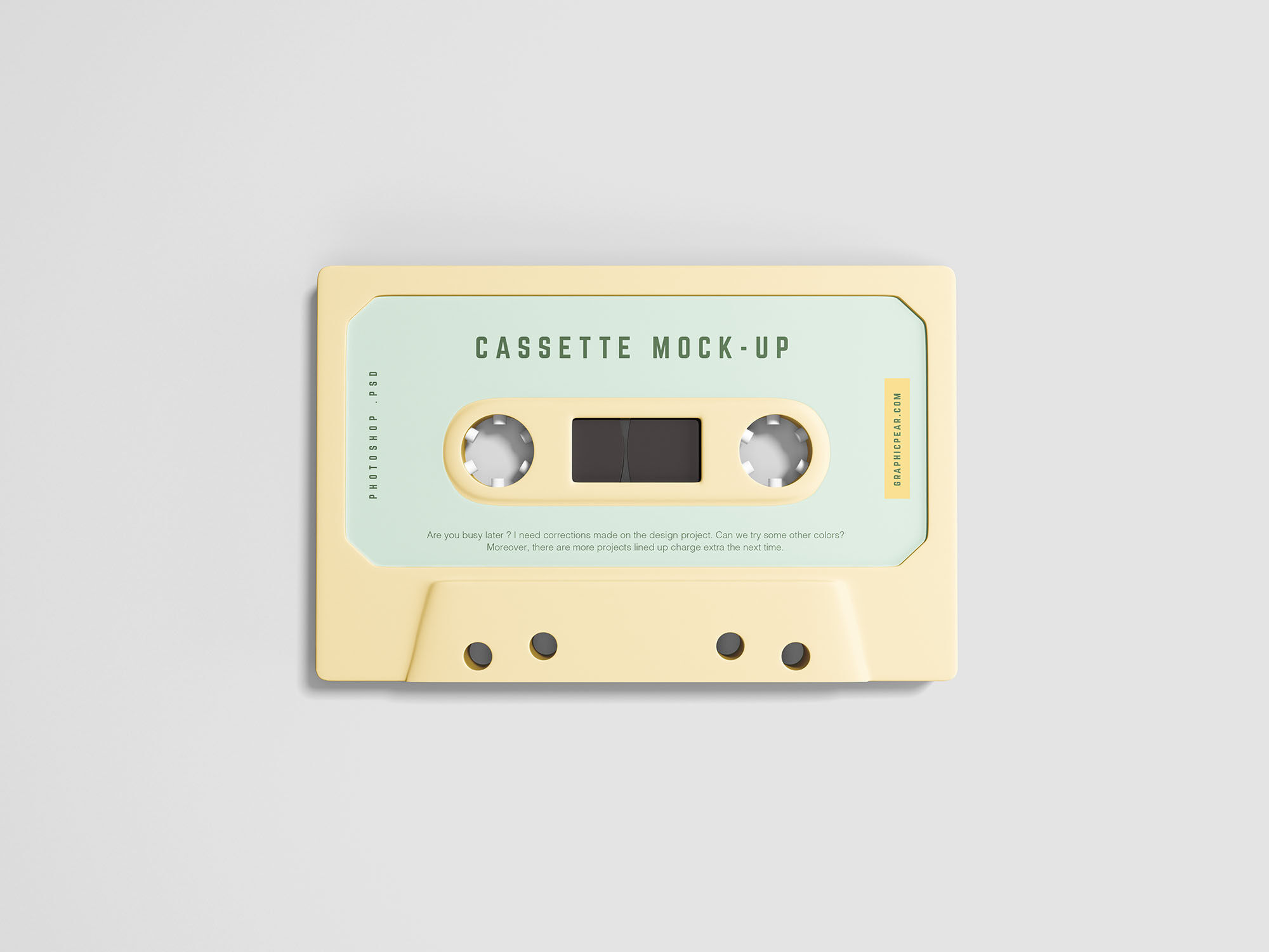 Top View Simple Cassette Mockup FREE PSD