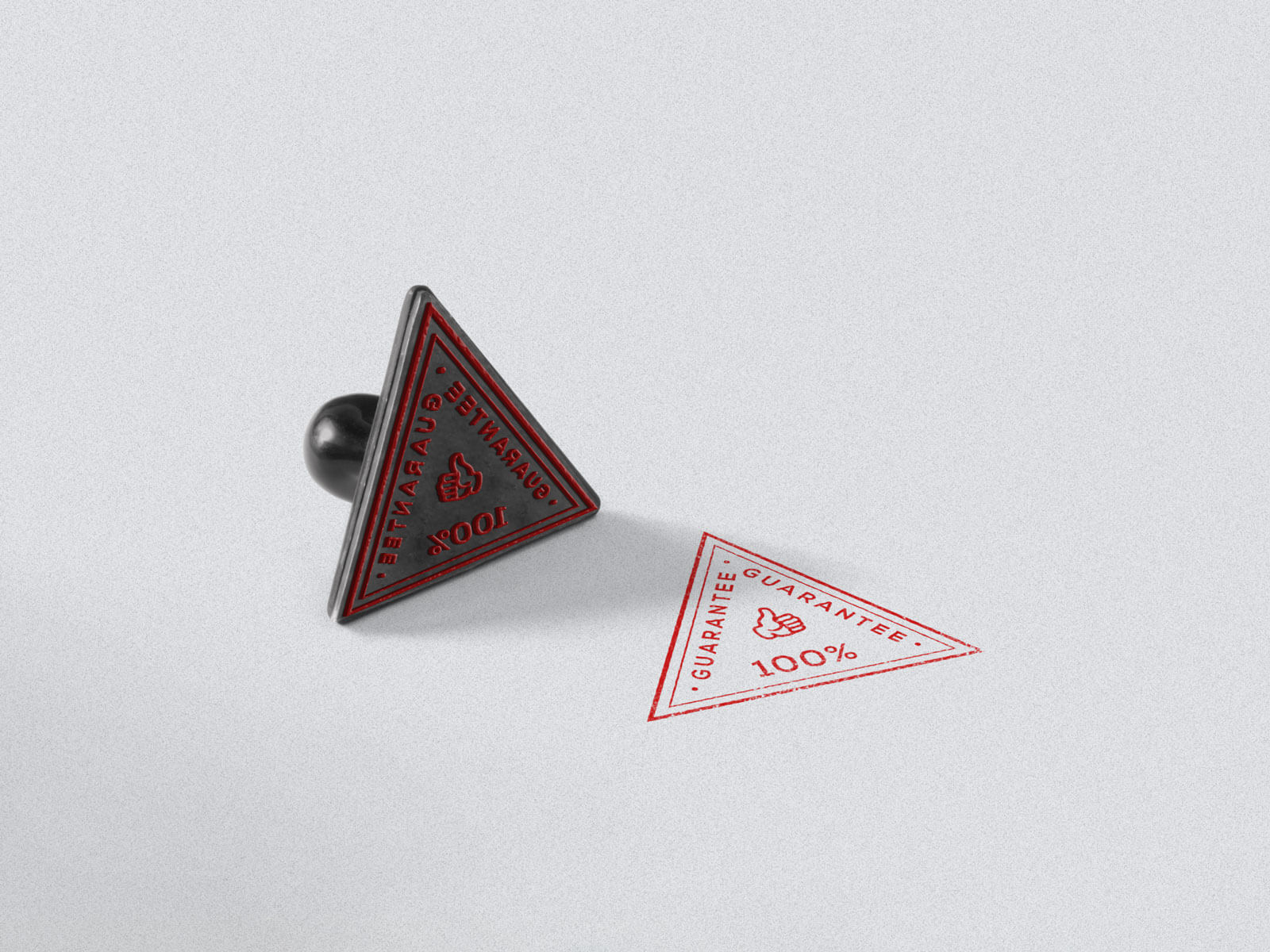 Triangle Rubber Stamp With Metal Body Mockup FREE PSD
