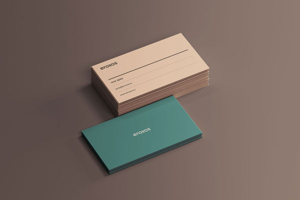 Two Classic Business Cards Back and Front View Mockup FREE PSD