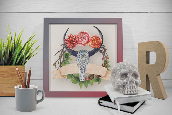 Two Fully Editable Scenes Showcasing Frame Mockup FREE PSD
