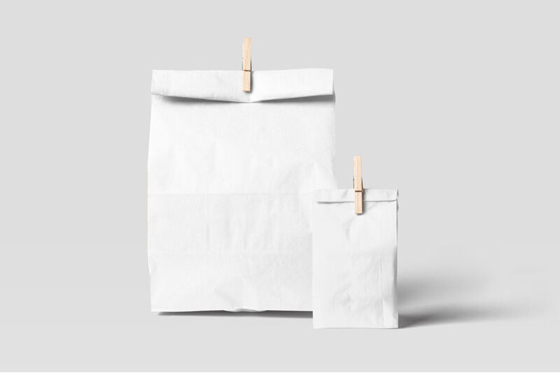 Two Paper Bags Mockup In Different Sizes FREE PSD
