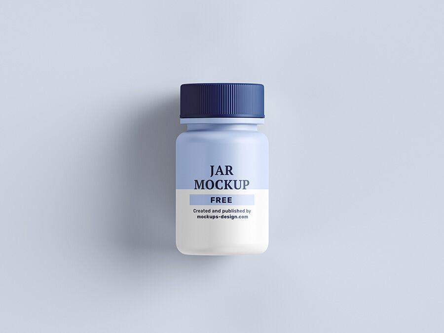 Two Pharmaceutical Jar Mockup On A White Background FREE PSD