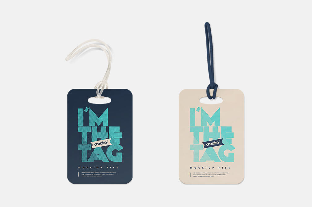 two set of cool Tag Mockups FREE PSD