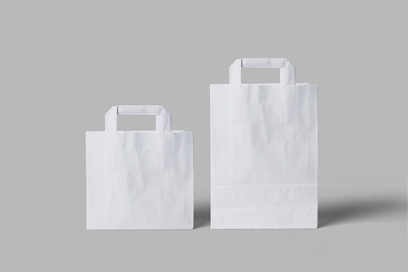 Two White Paper Bags Mockup FREE PSD