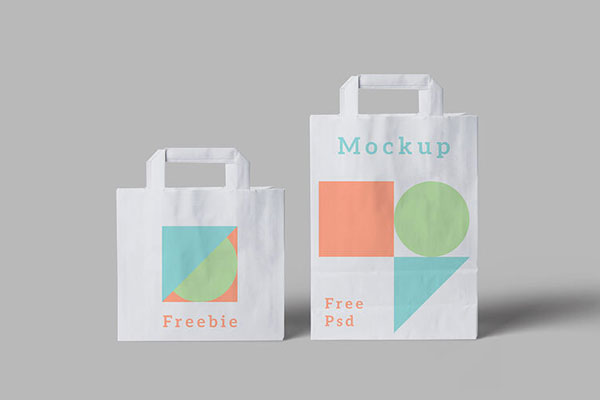 Top View of Two Craft Eco Bags Mockup (FREE) - Resource Boy