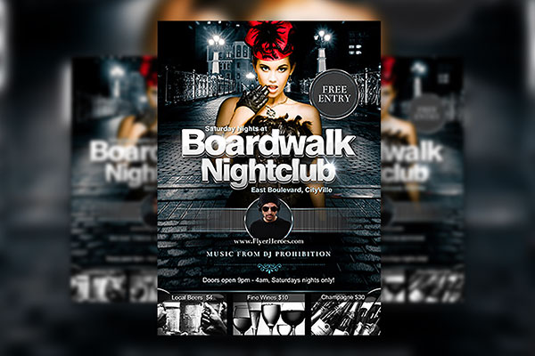 Urban Boardwalk Night Club Flyer Template FREE PSD