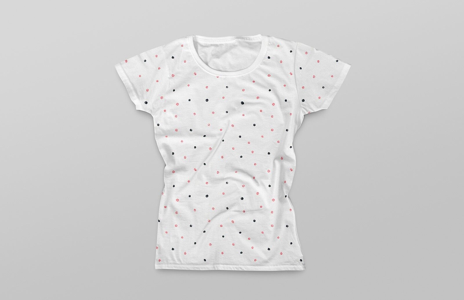 Women T Shirt Mockup with Convertible Fabric Design FREE PSD