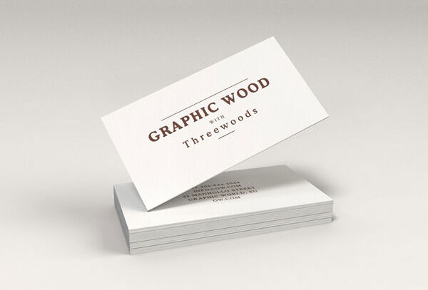 Wooden Business Cards Mockup FREE PSD