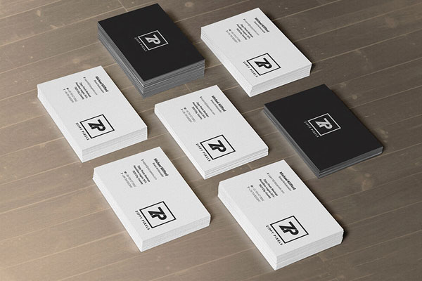 Horizontal and Vertical Business Card Mockup Set (FREE) - Resource Boy