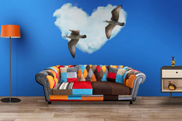 3 Mockups of Living Room Wall Art in the Front View FREE PSD