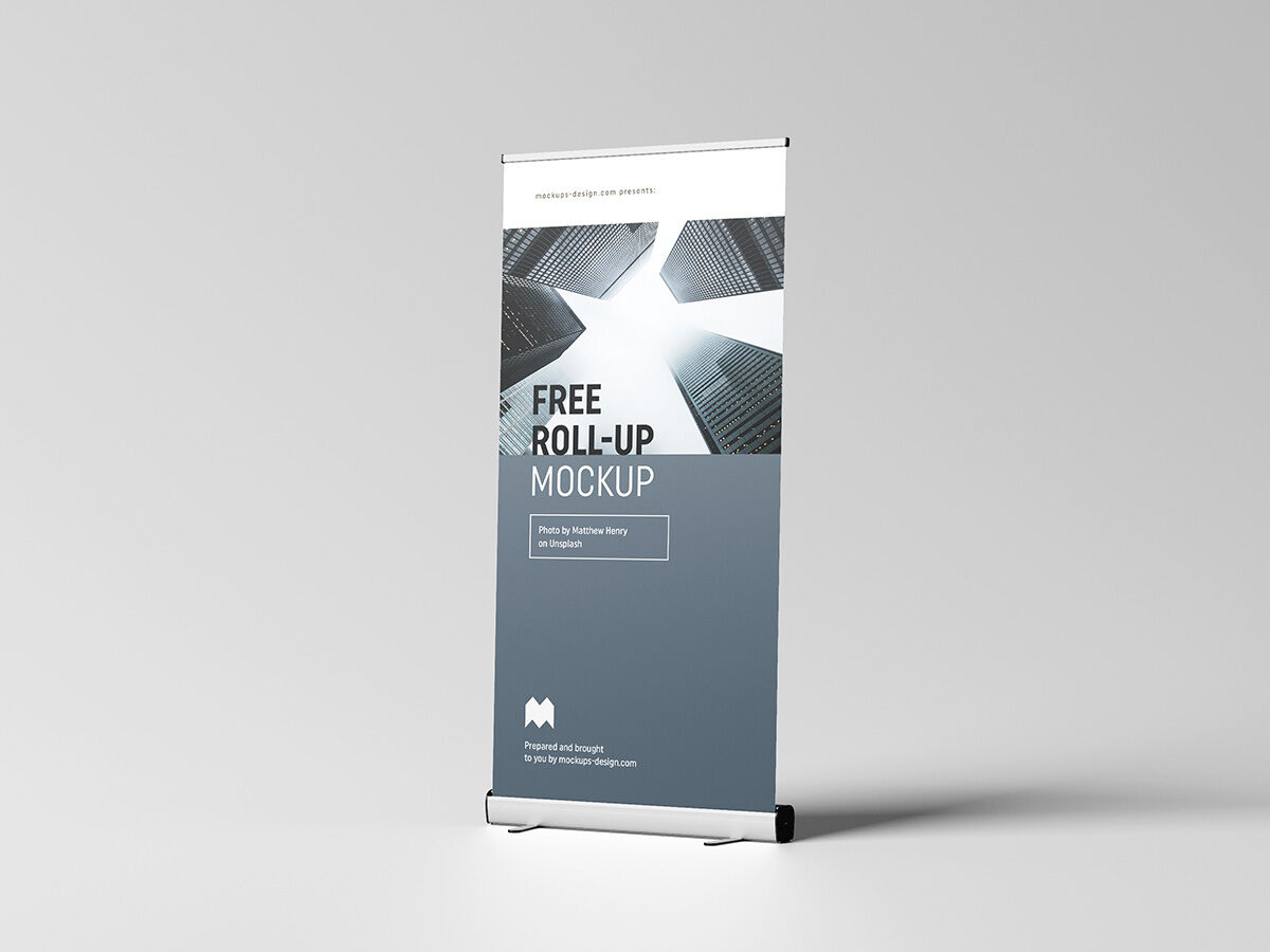 Vertical Roll Up Banner Stand Mockups FREE Resource Babe