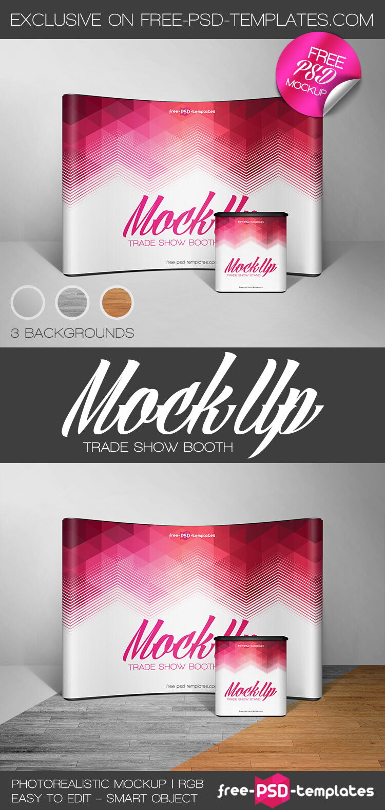 A Curved Trade Show Booth Mockup (FREE) - Resource Boy