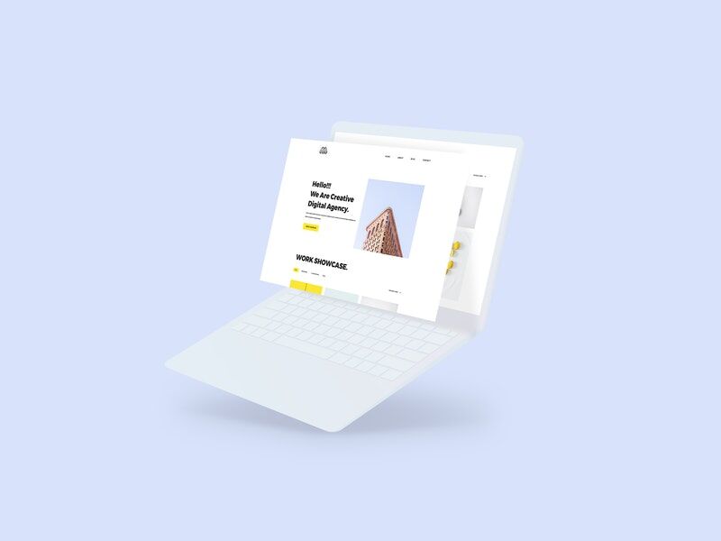 A Truly Minimal Mockup Showing a Notebook Screen FREE PSD