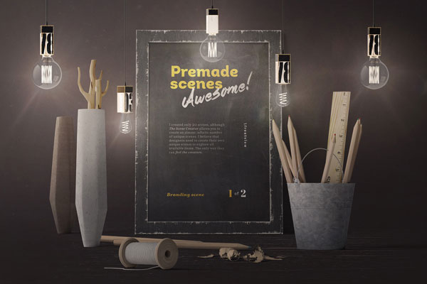 A Vintage and Artistic Scene Mockup FREE PSD