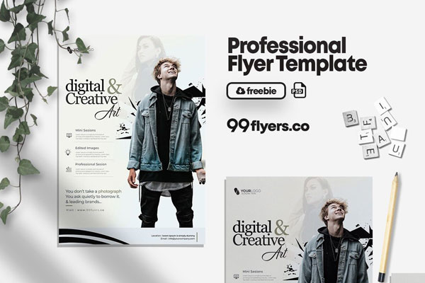 Abstract, Modern Business Flyer Template FREE PSD