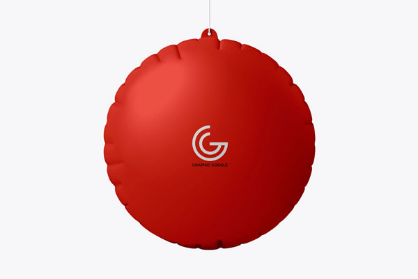 Advertisement Mockup Featuring a PVC Air Balloon Dangler FREE PSD