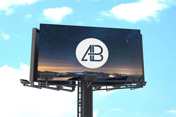 Billboard with Sky Background Mockup FREE PSD