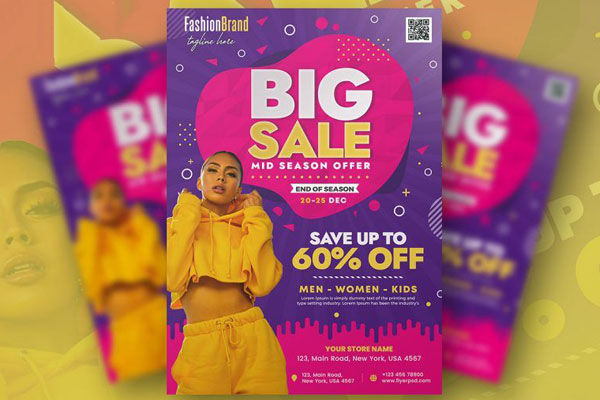 Blob Sale Promotion Flyer Template Free Download | Resource Boy