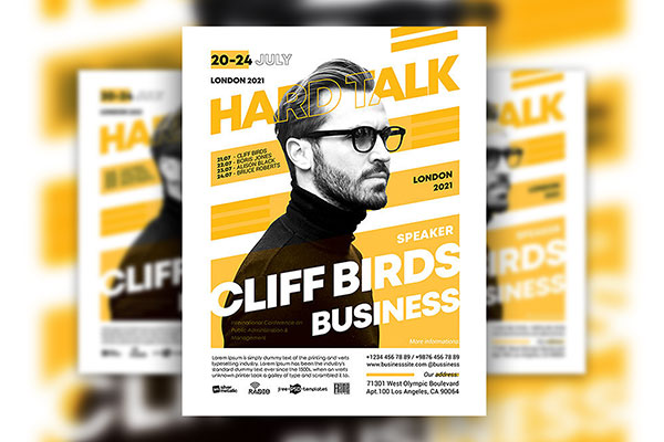Bold Modern Seminar Flyer Template FREE PSD