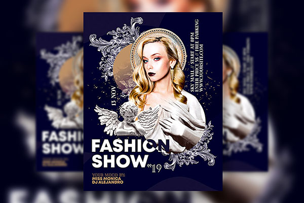 Classic Ladies Fashion Show Facebook Cover and Flyer Template FREE PSD