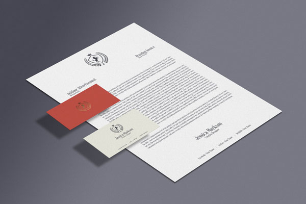 Classic Stationery Branding Mockup Including Two Business Cards and Document FREE PSD