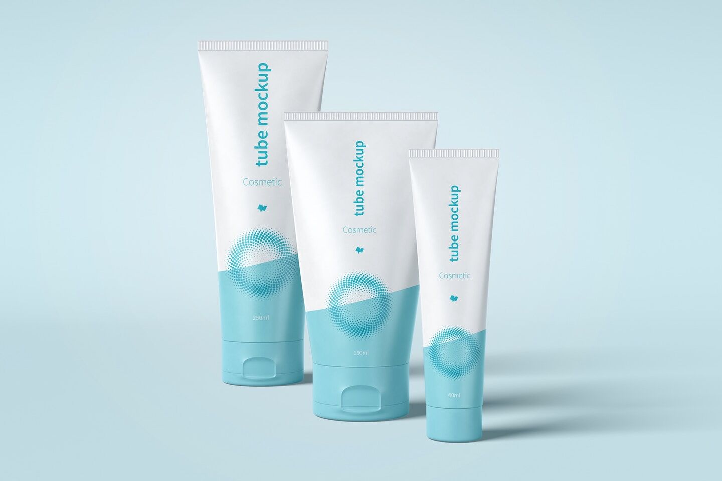 Cosmetic Tubes Mockup In Three Sizes FREE PSD