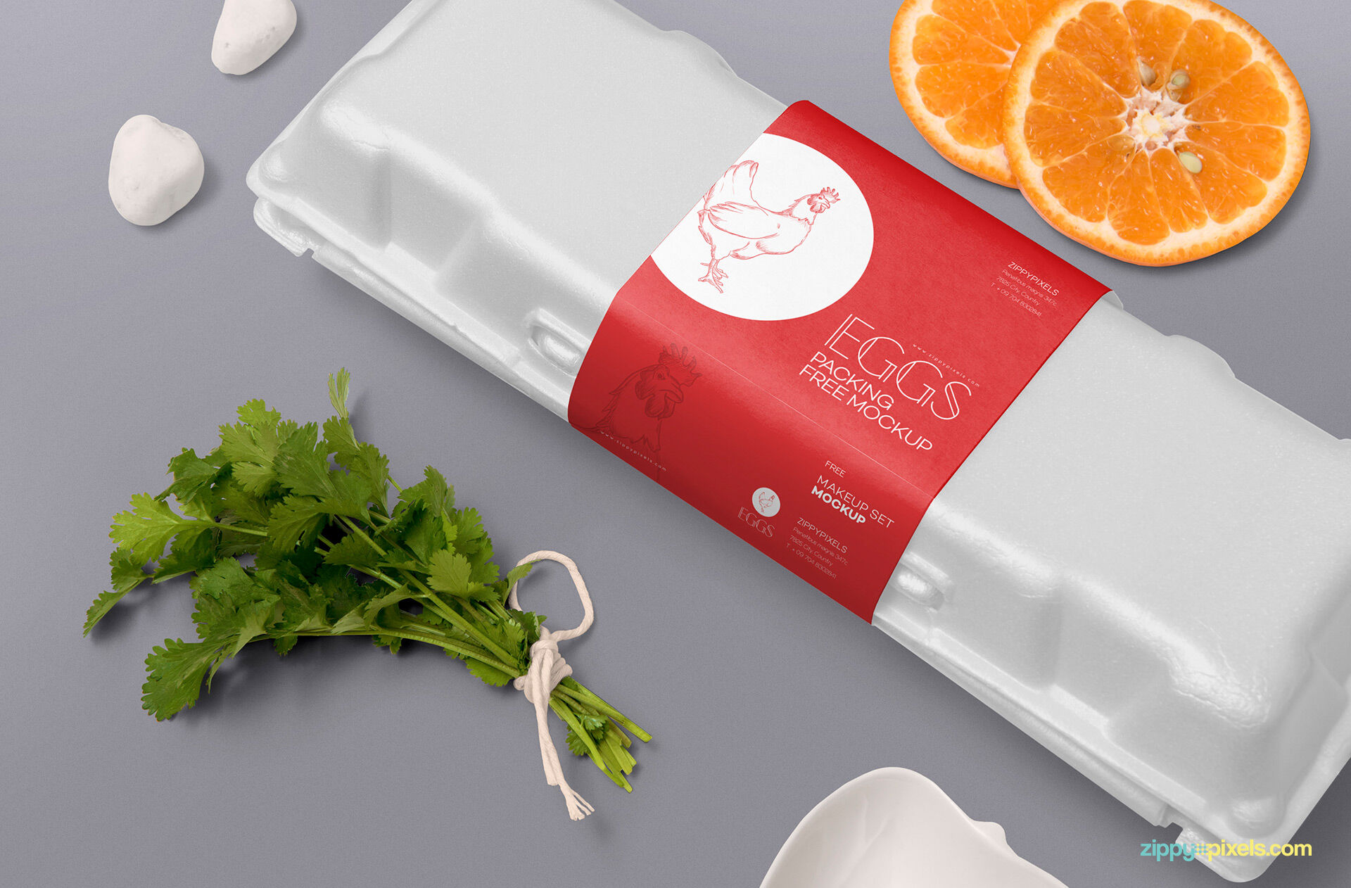 Egg Crate Wrapped In Packaging Sleeve Mockup FREE PSD