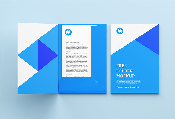 Folder Mockup with Two Different Views FREE PSD