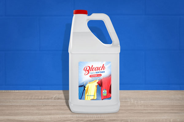Front View Fabric Softener Plastic Bottle Mockup FREE PSD