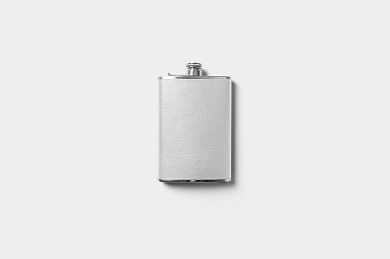 Front View Metal Hip Flask Mockup FREE PSD