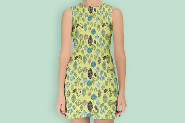 Front View of a Beautiful Girl Wearing a Dress Mockup FREE PSD