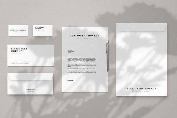 Full Set of Business Stationery Mockup FREE PSD