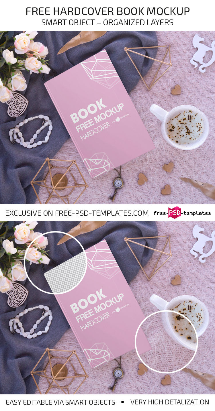 Gorgeous Hardcover Book Mockup With Lovely Scene FREE PSD