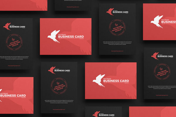 Grid Brand Business Card Mockup FREE PSD