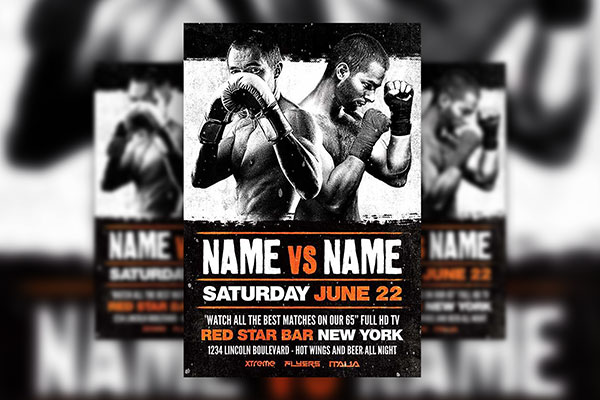 Boxing or MMA Night Flyer Template - Creative Flyers