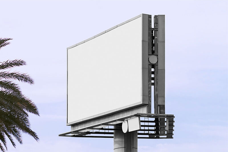 Highway Billboard Mockup Perspective View FREE PSD