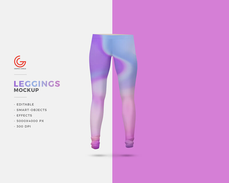 Inflated, Floating Female Leggings Mockup in the Front View FREE PSD