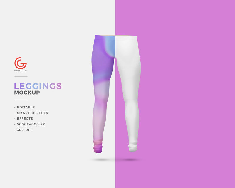 Inflated, Floating Female Leggings Mockup in the Front View FREE PSD