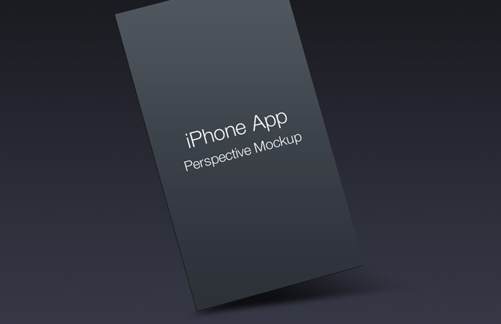 iPhone App UI Perspective Mockup FREE PSD