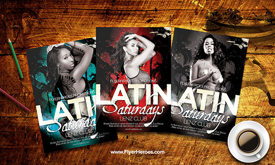 Latin Night Party Flyer Template FREE PSD