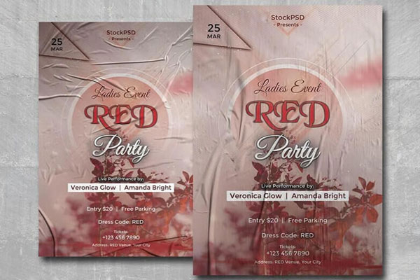 Leafy Autumn Event Flyer Template FREE PSD