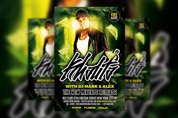 Luxury Music Party Flyer Template FREE PSD
