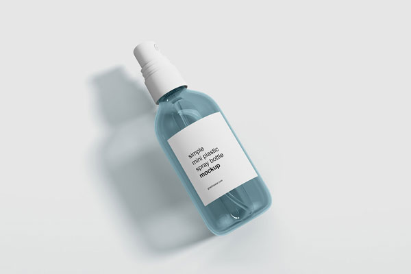 Mini Plastic Spray Bottle Mockup FREE PSD