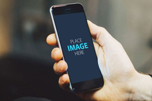 Mockup Displaying Realistic Smartphone In Hand FREE PSD