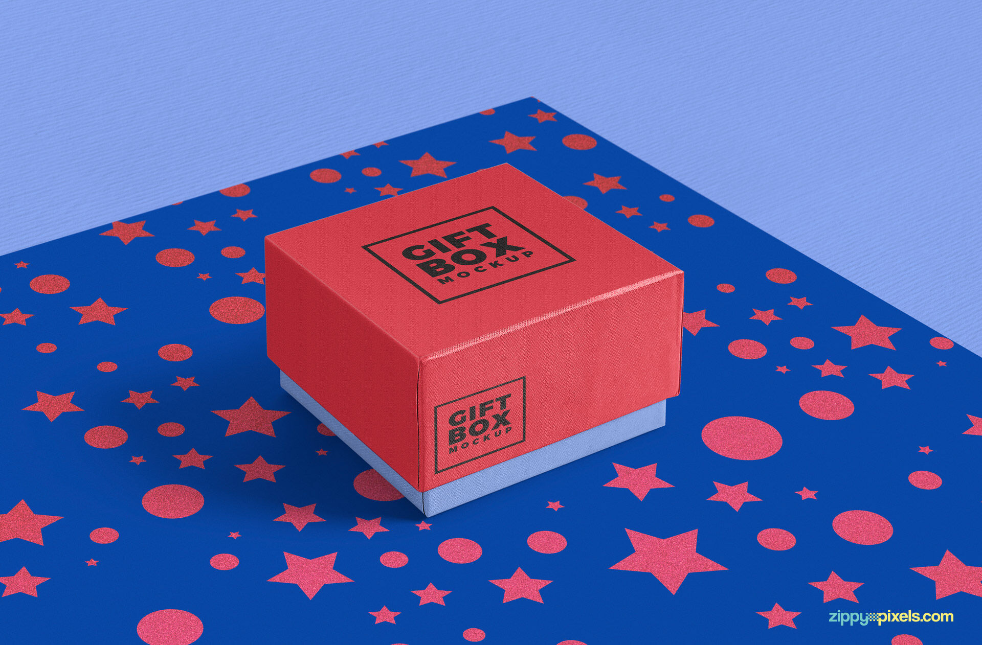 Mockup Featuring a Gift Box with Ribbon FREE PSD